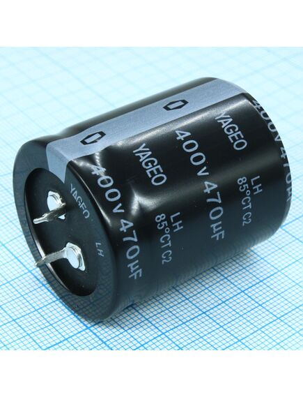 LH400M0470BPF-3540, с защёлкиваемыми выводами 400v 470uf ±20%, миниатюрные, 2000часов, -40...+85°с