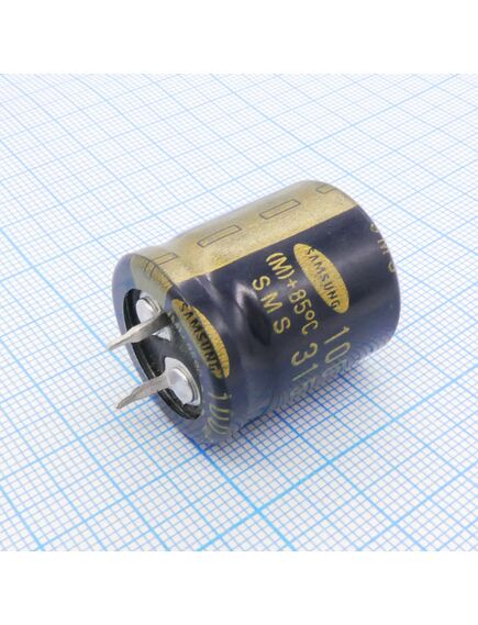 SMS-315V-100uF / 22*25 / 85°C, конденсатор радиальный 100мкф 315в ±20% 22*25 85° с защёлкиваемыми выводами