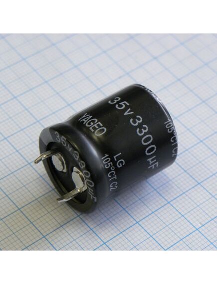 LG035M3300BPF-2225, с защёлкиваемыми выводами 35v 3300uf ±20%, стандартные, 2000часов, -40...+105°с
