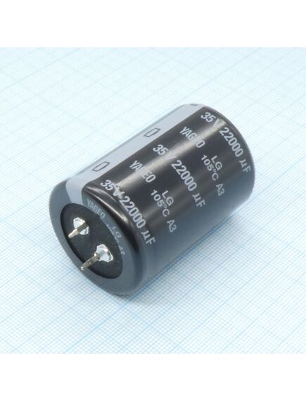 LG035M22K0BPF-3550, с защёлкиваемыми выводами 35v 22000uf ±20%, стандартные, 2000часов, -40...+105°с