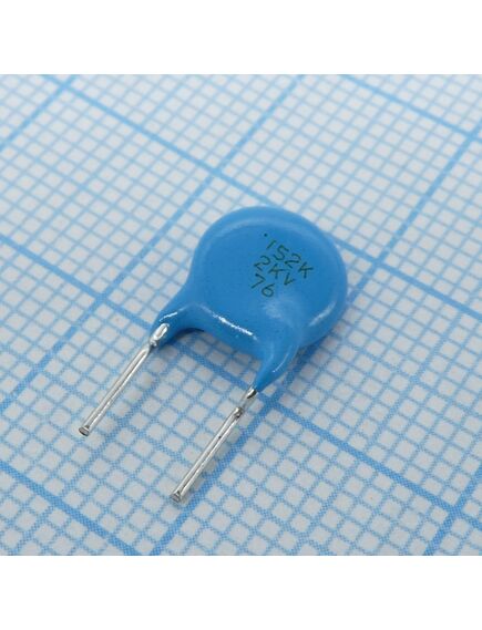 DEBB33D152KB2B, cap ceramic 0.0015uf 2000v b 10% (9 x 5mm) radial 5mm 85c bulk