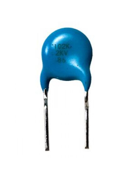 DEBB33D102KB2B, керамический конденсатор радиальный 0.001uf 2000v b 10% (8 x 5mm) формован. выводы длиной 5mm с шагом 5mm 85°c, россыпь