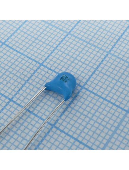 DEBB33D221KC1B, cap ceramic 220pf 2000v b 10% (4.5 x 5mm) radial 5mm 85c bulk