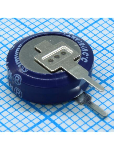 TS12-01-5R5-V224DZRR, ионистор стандартный мини 5,5v, 0,22f, -25...+70°c, 1000h, 11,5x12,3mm, вертикального исполнения