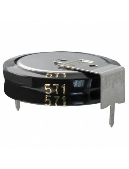 EECS5R5H155, ионистор стандартный мини 5,5v, 1,5f, -25...+70°c, 1000h, 19x6,5mm, горизонтального исполнения