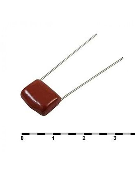 0.22UF 400V 10% CL21, конденсатор металлоплёночный полиэтилентерефталатный 0,22мкф 400в ±10% (17х6х10,5мм) шаг выводов 15мм 85°с