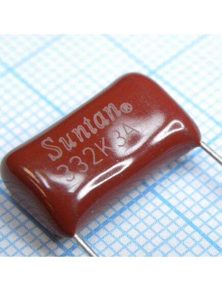 TS09003A332KSB0E0R, конденсатор полипропиленовый 1000в 3300пф ±10% 19x7.6x12мм +85°c