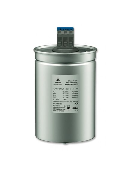 B25667C4337A375, 440в, 20 квар, 3 х 111 мкф, phasecap premium