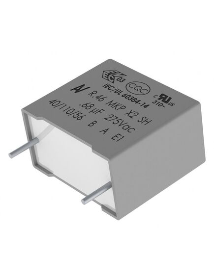 R46KF310000P1M, конденсатор пленочный помехоподавляющий x2 0.1мкф 560в постоянного/275в переменного тока ±20% (13 x 5 x 11мм) радиальные выводы пластиковый прямоугольный корпус