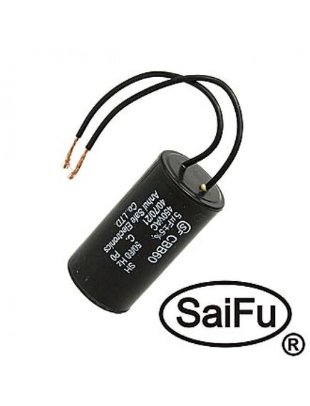 CBB60 5UF 450V WIRE (SAIFU), пусковой конденсатор saifu cbb60, 15 мкф, 450 в, с проводом