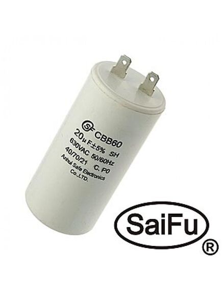 CBB60 20UF 630V (SAIFU), конденсатор запуска электродвигателя