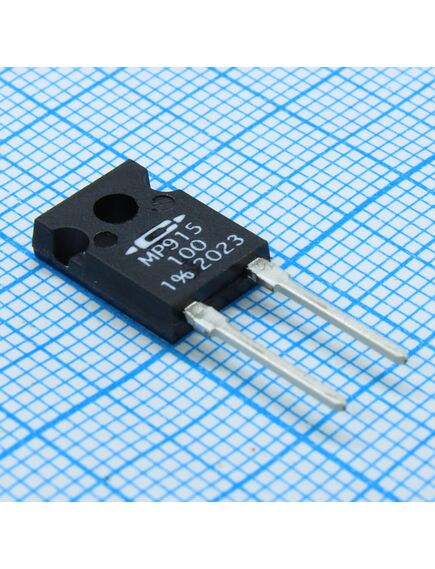 MP915-100-1%, толстопленочный резистор 100 ом ±1%, 15вт, -55°с...+150°с