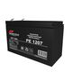 PE1207, аккумулятор свинцово-кислотный 12v 7.2ah, размер 151х64х94мм, плоская клемма 6.3мм, срок службы 6 лет, изображение 3